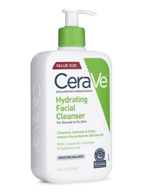 Cerave Hydrating Facial Cleanser For Normal To Dry Skin 16 Oz 473ml