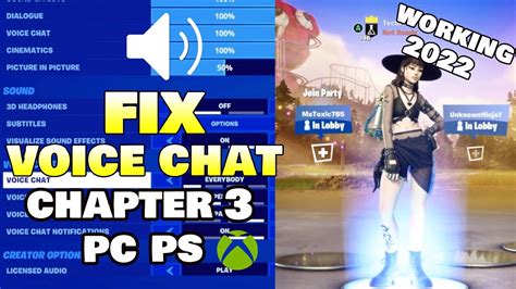 How To Fix Game Voice Chat Not Working On Xboxps4pc Fortnite Season