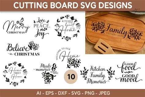 Cutting Board Svg For Cricut Glowforge Kitchen Quote Svg Dxf By
