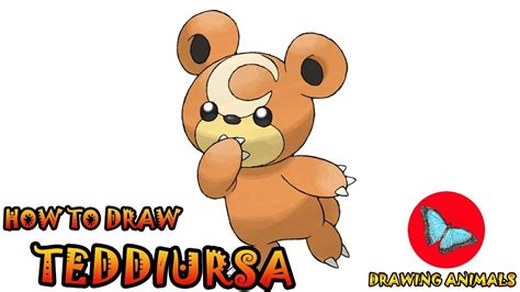 how to draw teddiursa pokemon | Drawing for kids, Pokemon drawings