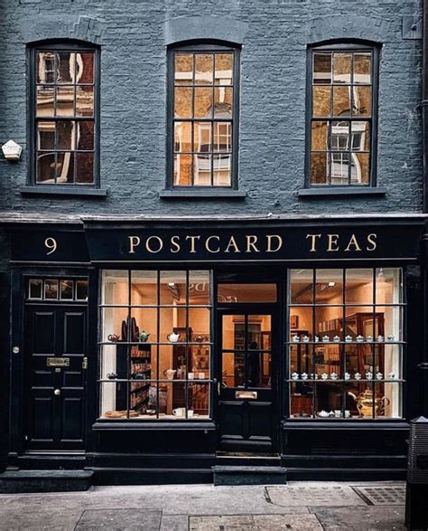 Postcard Teas London Storefront Design Shop Facade Tea Shop