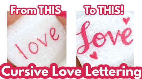 Cursive Love Starting With Basic Letters Love In Cursive Writing