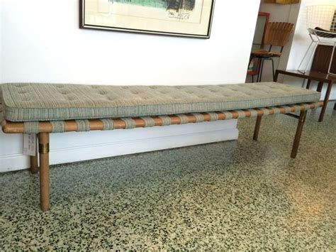 Widdicomb Style Long and Low Upholstered Bench at 1stdibs