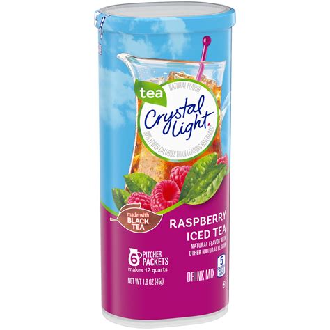 Crystal Light Raspberry Iced Tea Powdered Drink Mix Low Caffeine 16