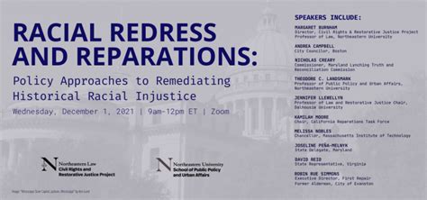 Racial Redress And Reparations Conference 2021 The Civil Rights And