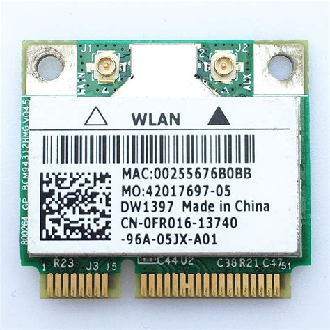 You'll receive email and feed alerts when new items arrive. DW1397 BCM94312HMG WIFi Wireless WLAN Card for Dell FR016 KW770 BRCM1030 54 Mbps Half Mini PCI E ...