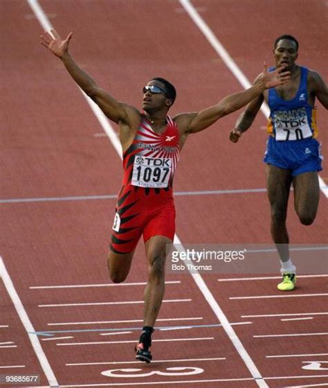 Ato Boldon Of Trinidad And Tobago Wins The Gold Medal In The Mens 200m