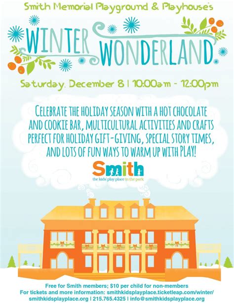 Smith Memorial Playground And Playhouse Winter Wonderland Flyer For Web
