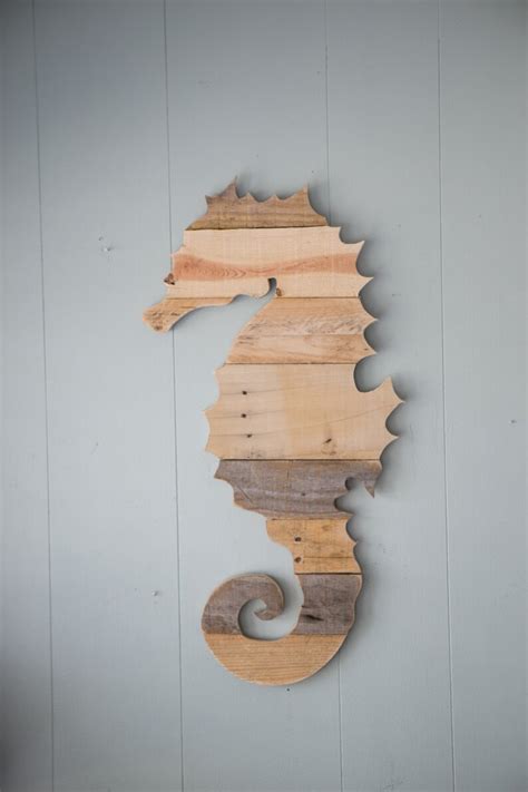 Seahorse Pallet Wood Wall Art Etsy