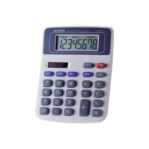 Aurora Whiteblue 8 Digit Semi Desk Calculator Dt210 Technology