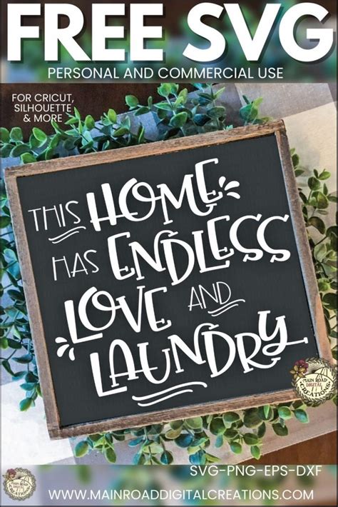 Home And Laundry Sign Free SVG Main Road Digital Creations