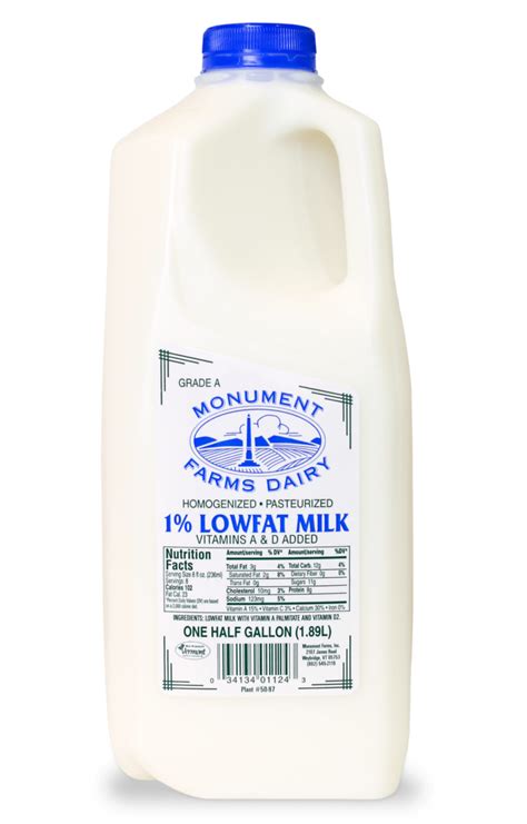 Local 1 Milk Monument Fresh Vermont Dairy Distributor