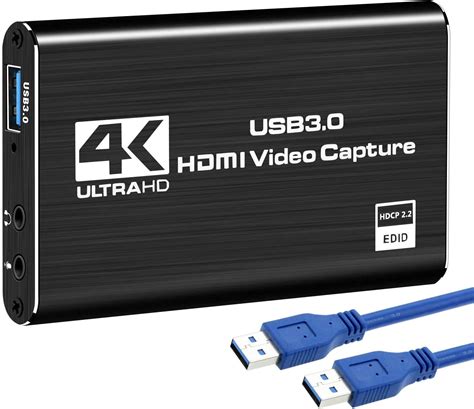 Digitnow Carte De Capture Hdmi Usb 3 0 Carte De Capture Audio Vidéo 4k Full Hd 1080p Pour L