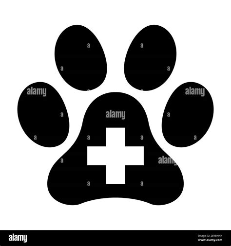 Animal Paw Icon Dog Cat Symbol For Pet Foot Mark Isolated On White