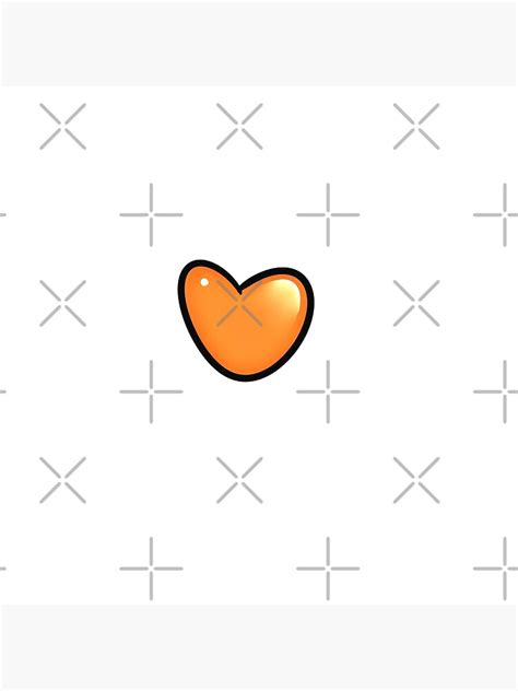 Cute Orange Heart Poster By Brirosa Redbubble