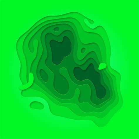 Premium Vector Papercut Green Gradient Multi Layer Background