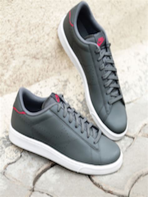 Buy Nike Men Grey Leather Tennis Classic Cs Shoes Sports Shoes For