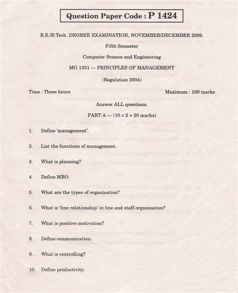 Anna University First Semester English Question Papers With Answers