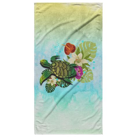 Sea Turtle Tropical Beach Towel in 2020 | Tropical beach, Beach towel, Tropical