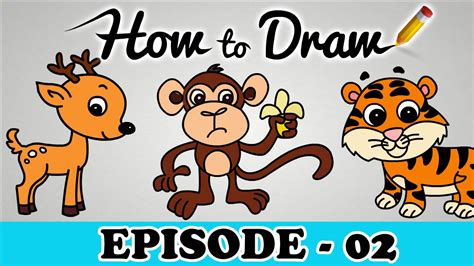 We did not find results for: How To Draw A Monkey, Tiger & Deer - StepByStep Cartoon ...