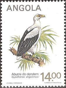 Stamp Palm Nut Vulture Gypohierax Angolensis Angola Birds Of