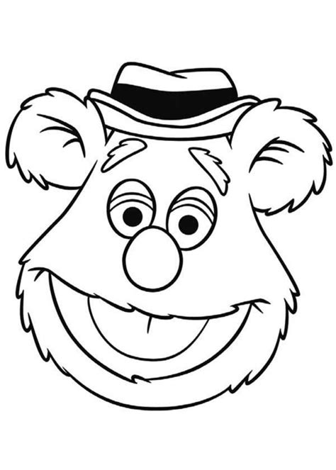 Drawing Head Of Fozzie Bear The Muppets Coloring Pages Bear Coloring