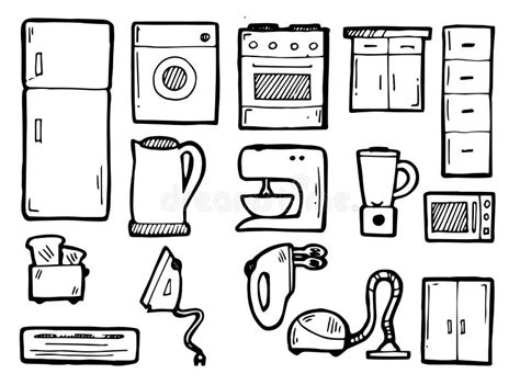 Household Items Drawing Stock Illustrations Household Items