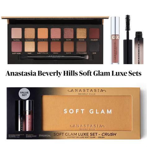anastasia beverly hills soft glam luxe sets beautyvelle makeup news