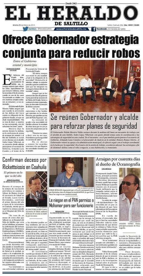 Mexico El Heraldo De Saltillo Newspapers World Shopping Screenshot