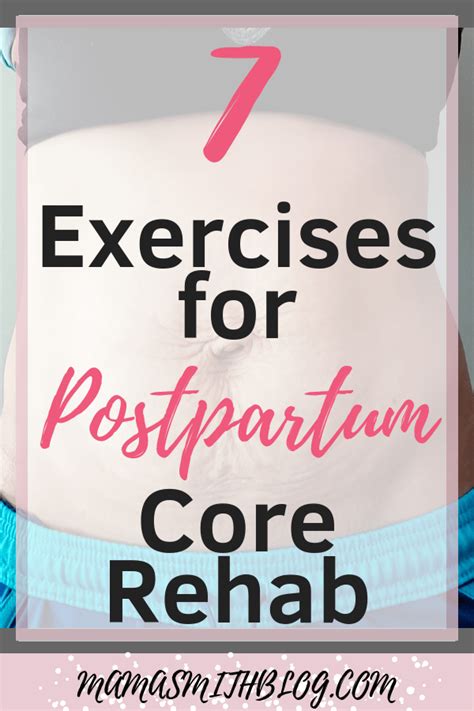 7 Diastasis Recti Exercises Postpartum Core Rehab Mama Smith