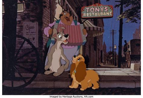 Lady And The Tramp Lady Tramp And Tony Production Cel Setup Walt