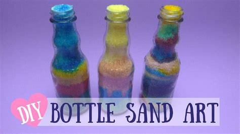Bottle Sand Art Diy Colorful Sand Art Made With Salt Youtube