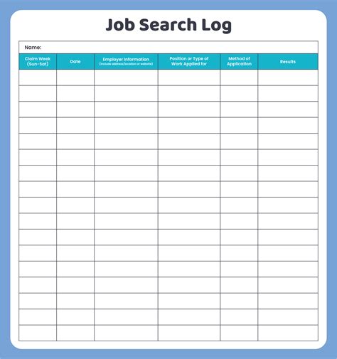 6 Best Job Search Log Template Printable Pdf For Free At Printablee