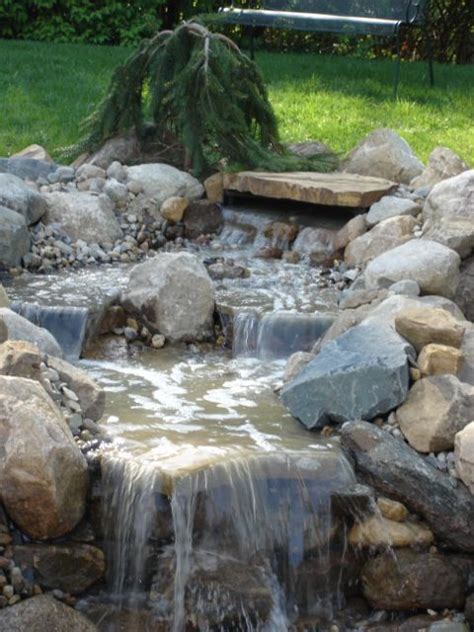 Indiana Fieldstone Boulders And An Aquascape Pondless System