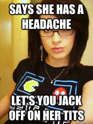 says she has a headache let s you jack off on her tits cool quickmeme