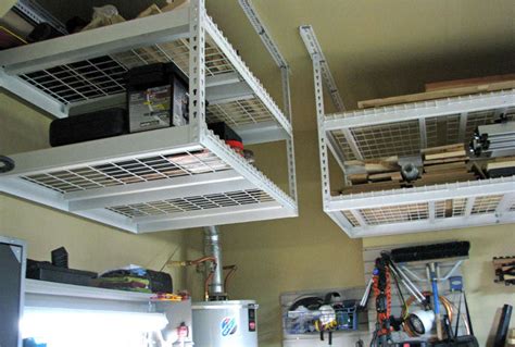 The height is adjustable and will fit any storage need. China Garage Storage Systems Ideas Ceiling Rack Shelving ...