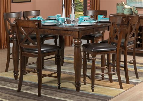 Why rent to own dining room furniture? Kingstown 7-Piece Pub-Height Dining Room Set - Chocolate ...