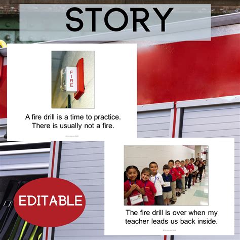 Fire Drill Social Story And Activities Editable Special Needs For