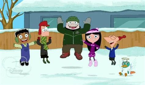 phineas and ferb enjoying winter vacation anim by jaycasey on deviantart