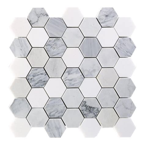 Hexagonal Mosaic Marble Mosaic Carrara Marble Mosaic Tiles Glass
