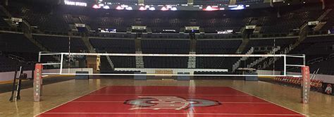 The attack line is marked 10 feet on each side of the center line of the court. Volleyball Court Dimensions | Sports Imports