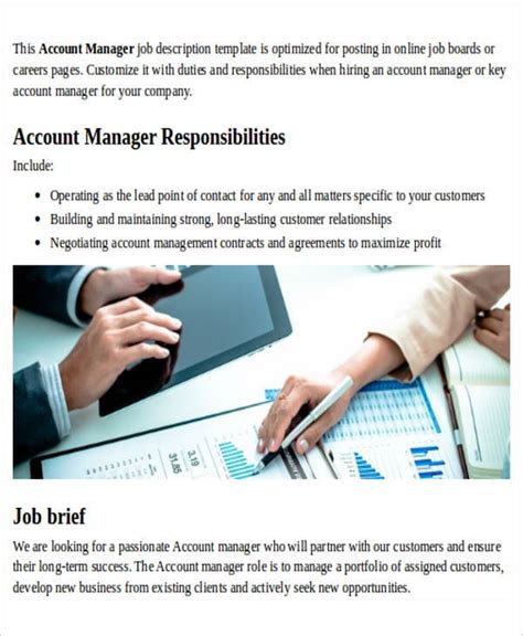 Free 8 Account Management Job Description Samples In Ms Word Pdf