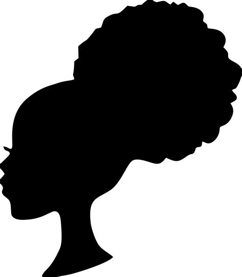 A Black Silhouette Of A Woman S Head