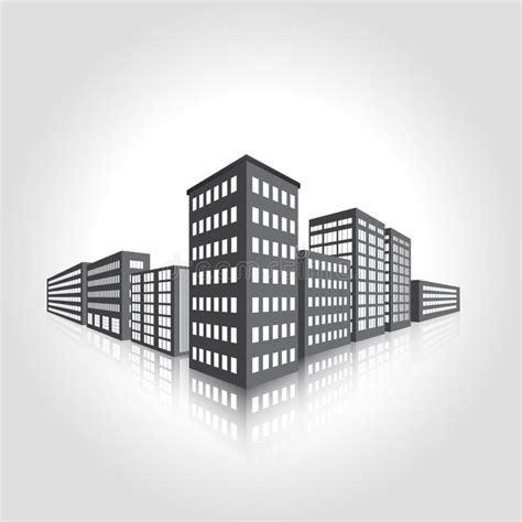 Ikona Budynek Biurowy I Fabryka Ilustracja Wektor Ilustracja złożonej z fabryka architektury