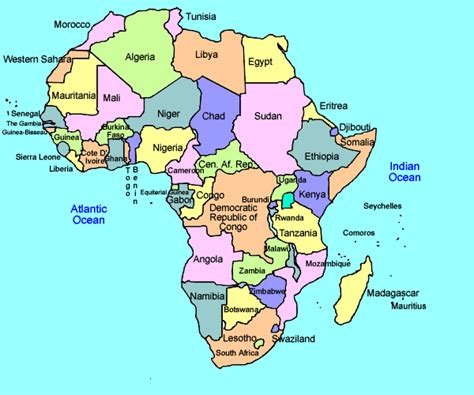 Maps of africa, including continent, regions and countries. Africa's Top 10 Richest Countries in 2015 | | Jungle Safaris Uganda