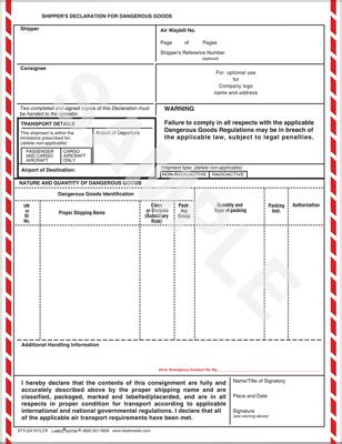 Fedex Dg Declaration Form 02 2022