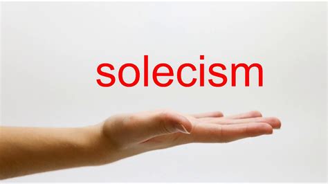 How To Pronounce Solecism American English Youtube