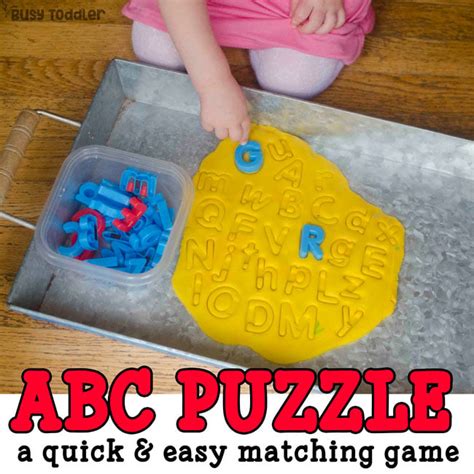 Alphabet Play Dough Puzzle Busy Toddler