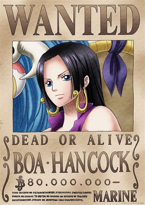 One Piece Wanted Dead Or Alive Poster Boa Hancock Official License The Nerd Cave