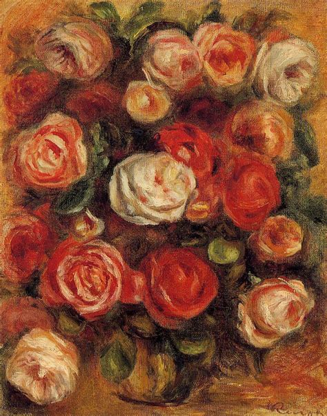 Pierre Auguste Renoir Still Life With Roses Tuttart Pittura